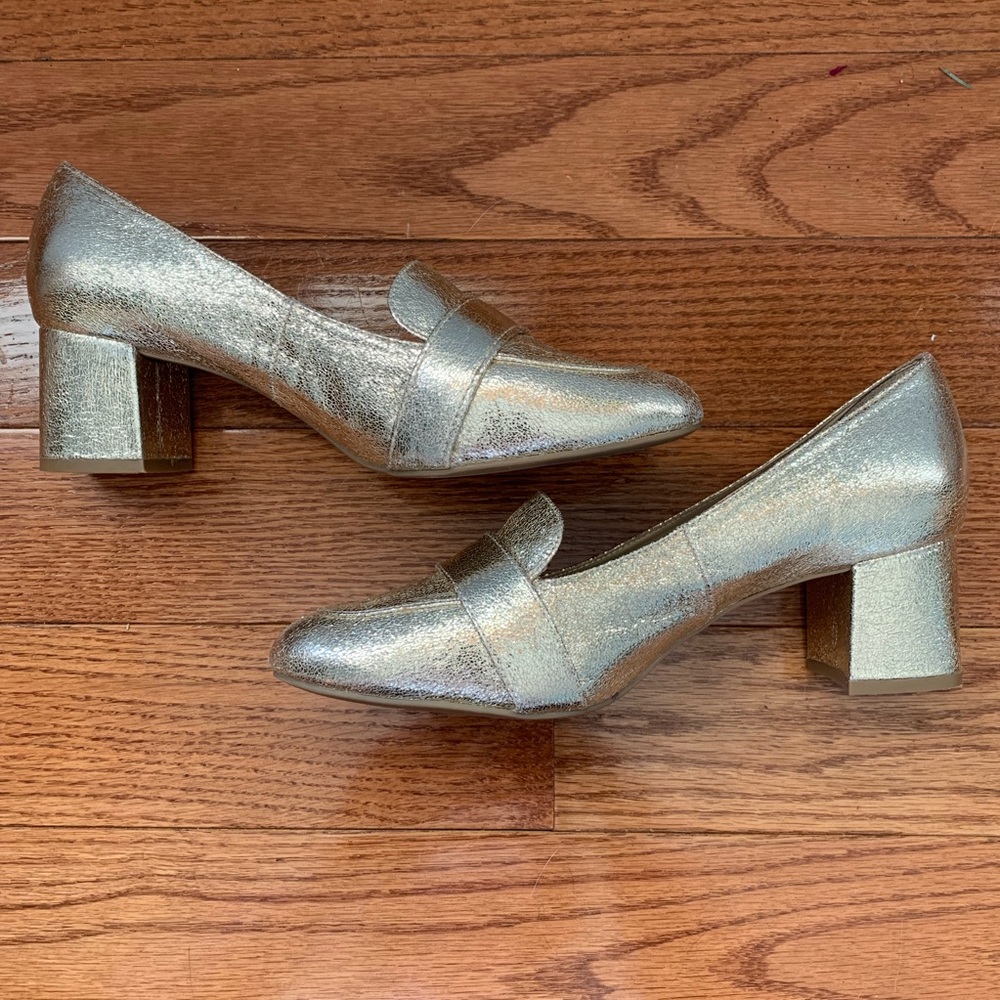 Bandolino heeled loafers, worn once.